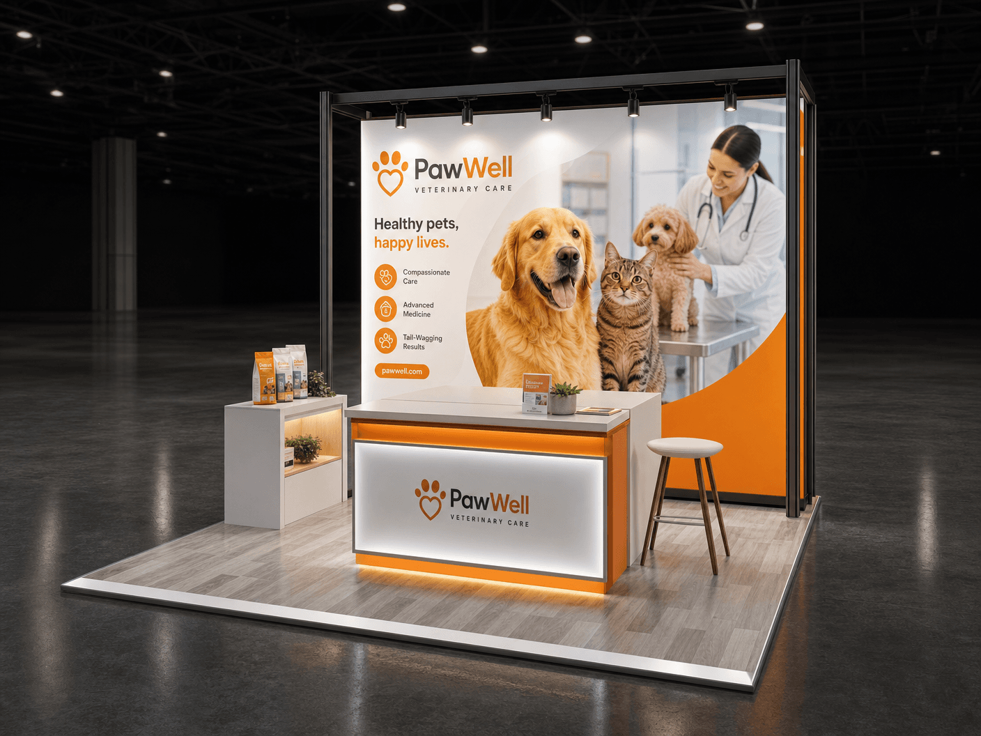 VMX 10x10 LED Panel Exhibit for Veterinary Brands