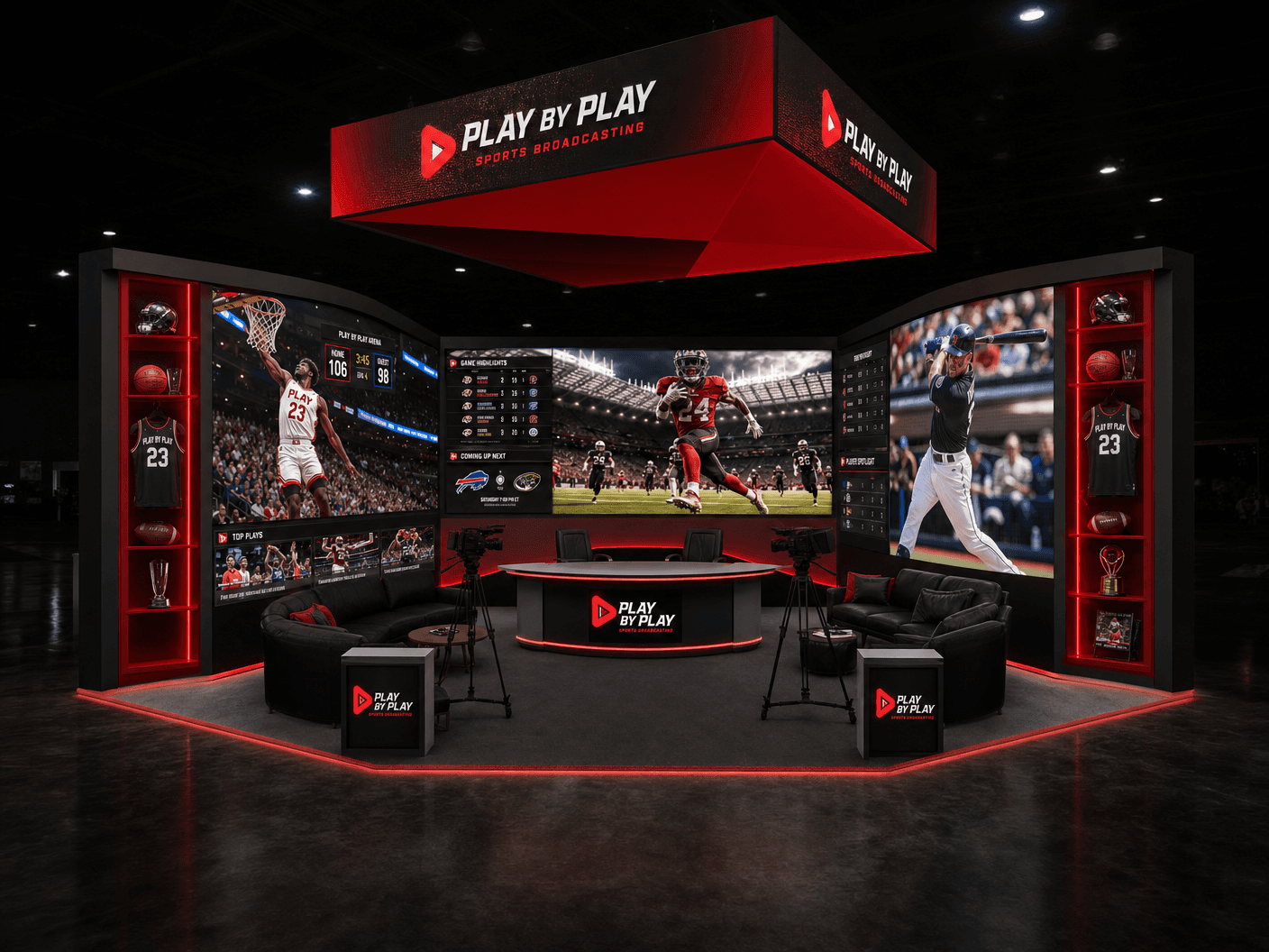 IHRSA 20x20 LED Backwall Exhibit – Sports Brands