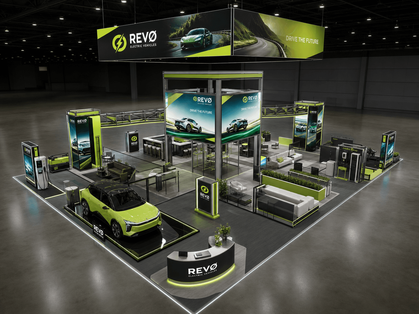 50x50 Interactive LED Exhibit for Battery Show EV Companies