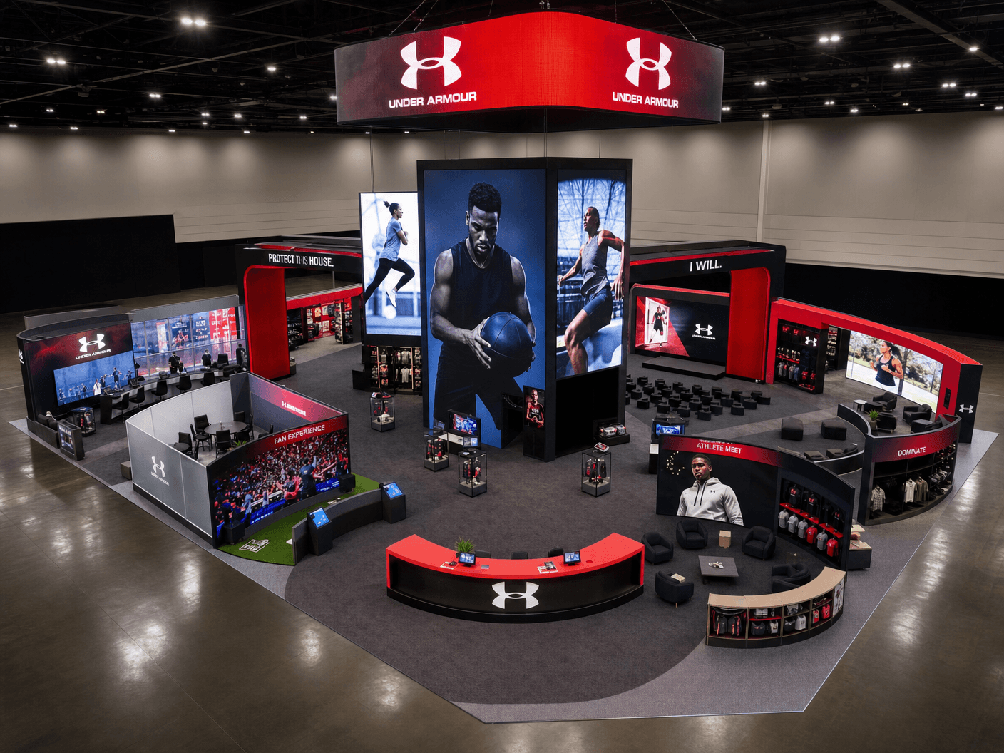 40x40 LED Display Exhibit for Surf Expo Sports Brands