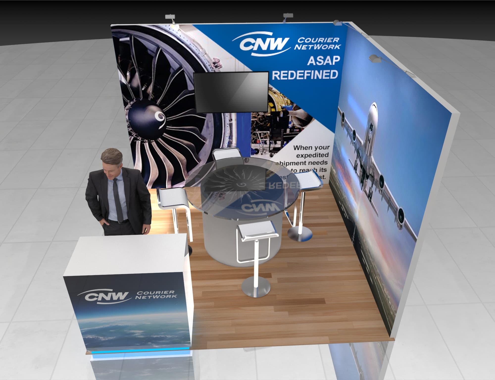 10 x 10 Trade Show Exhibit Rental
