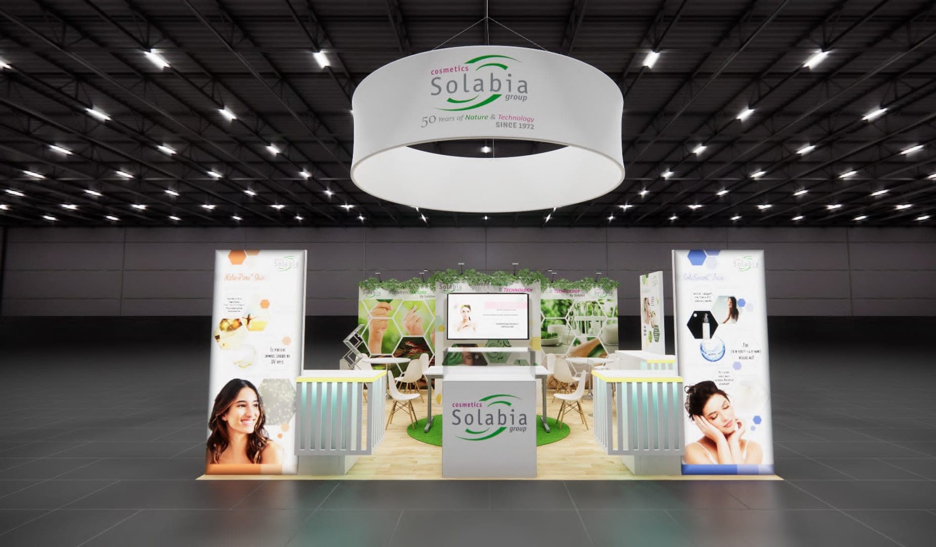 20x20 Las Vegas Health and Beauty Trade Show Exhibit Rental