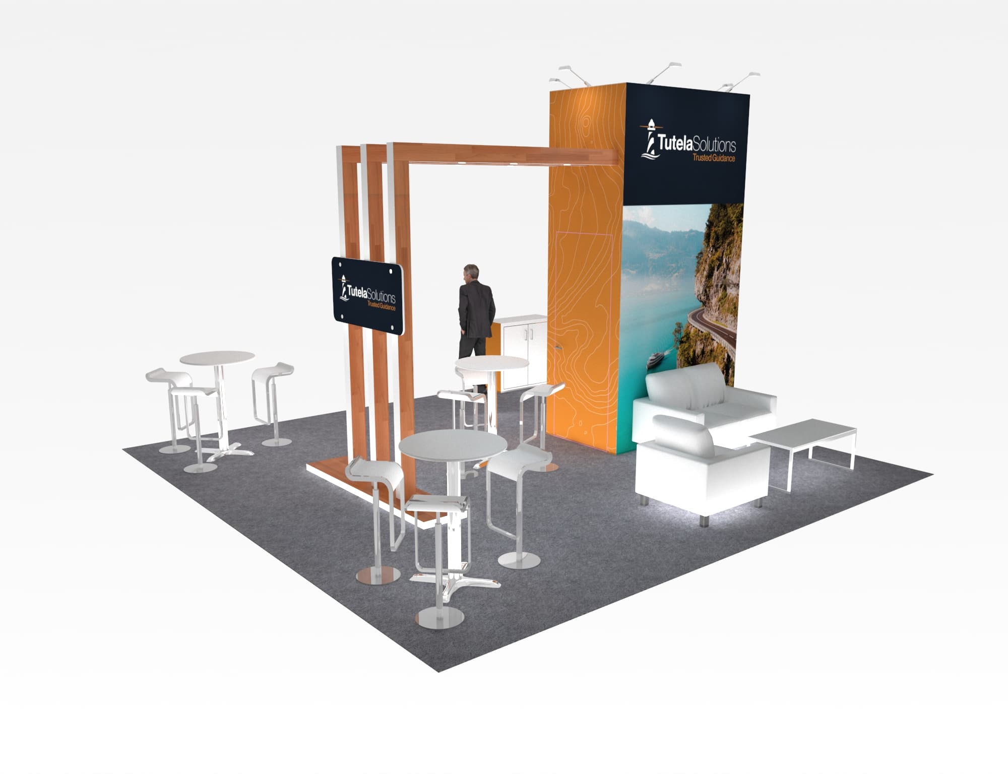 20x20 Exhibit Rental Stand Display