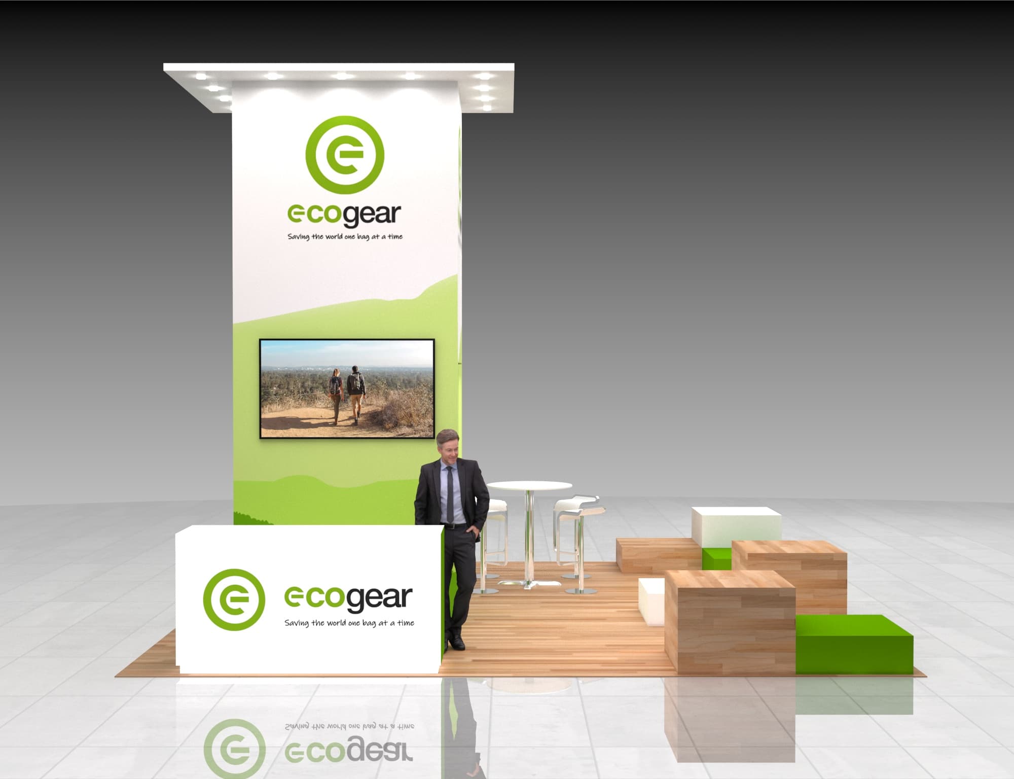 20x20 Display Trade Show Booth Rental