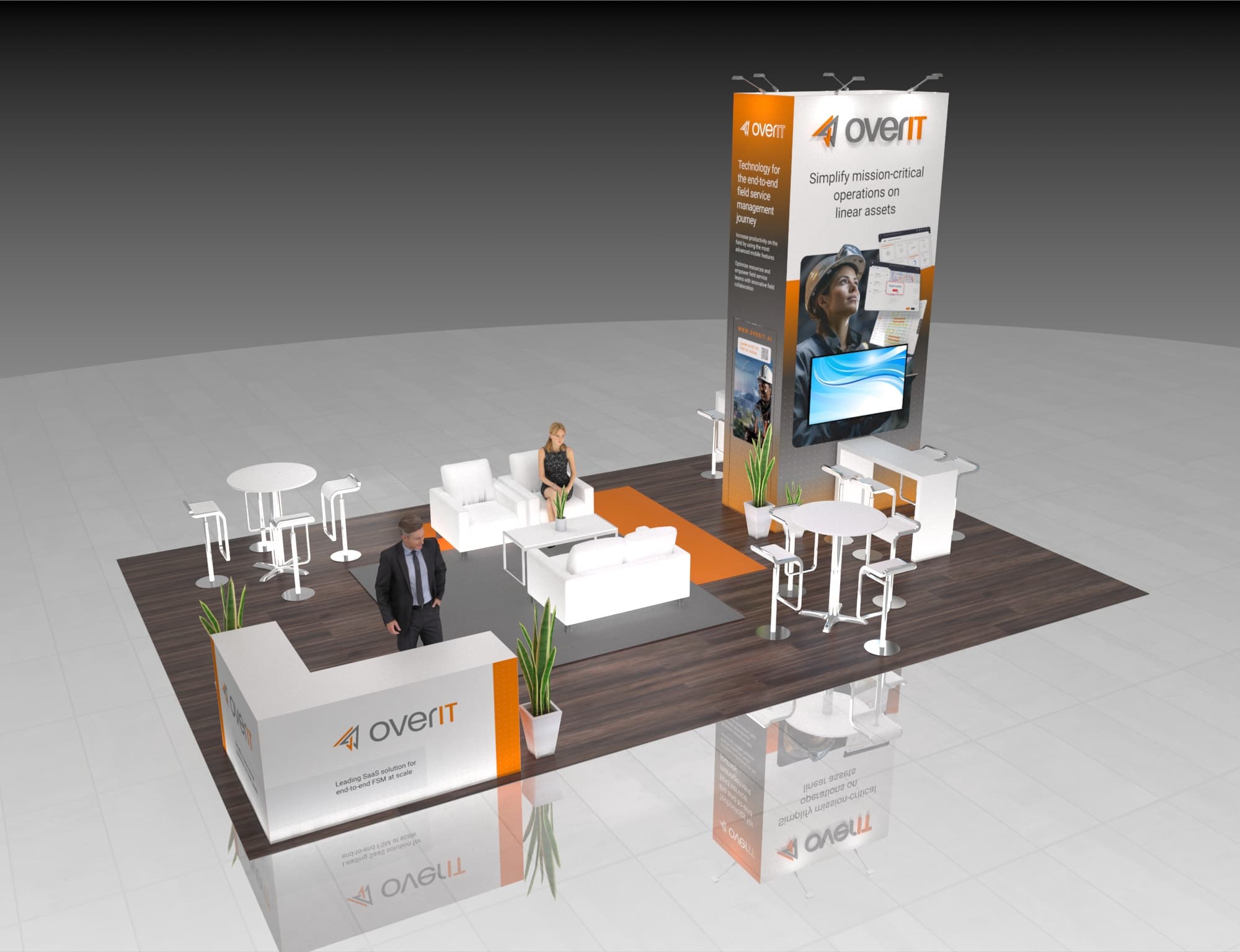 20x30 Island Exhibit Rental Display