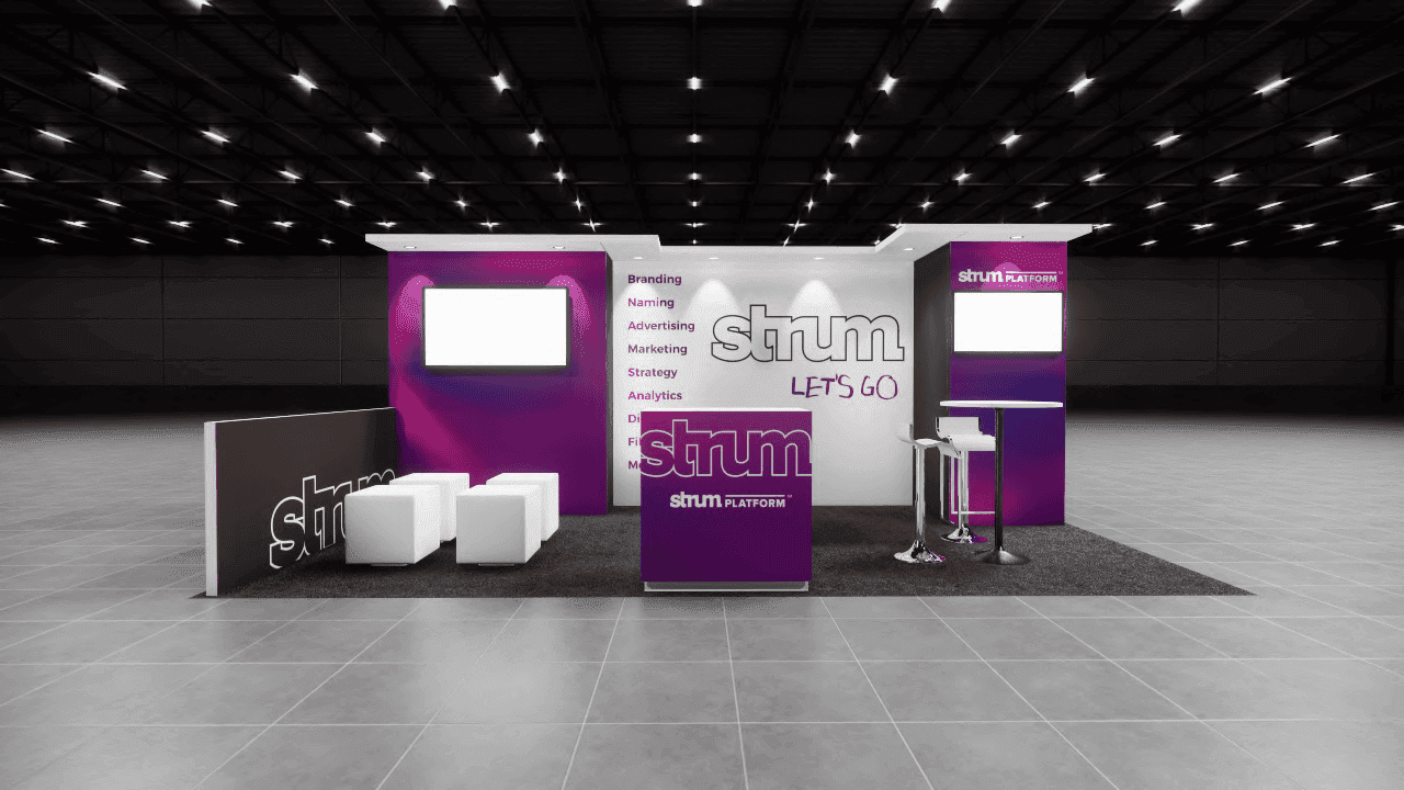 10 x 20 Las Vegas best trade show display rental. “The Showstopper"