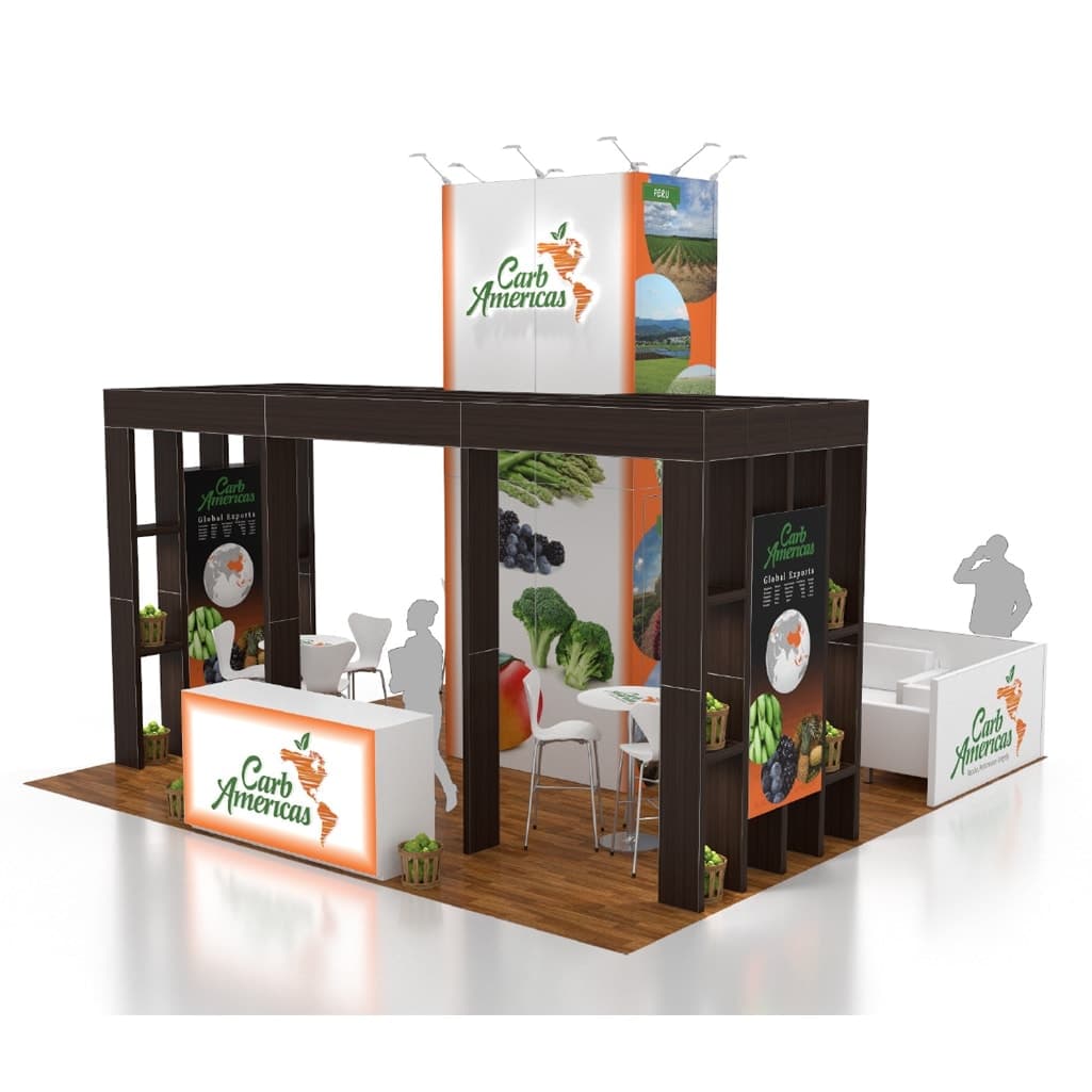 20 x 20 Food & Beverage Trade Show Booth Rental