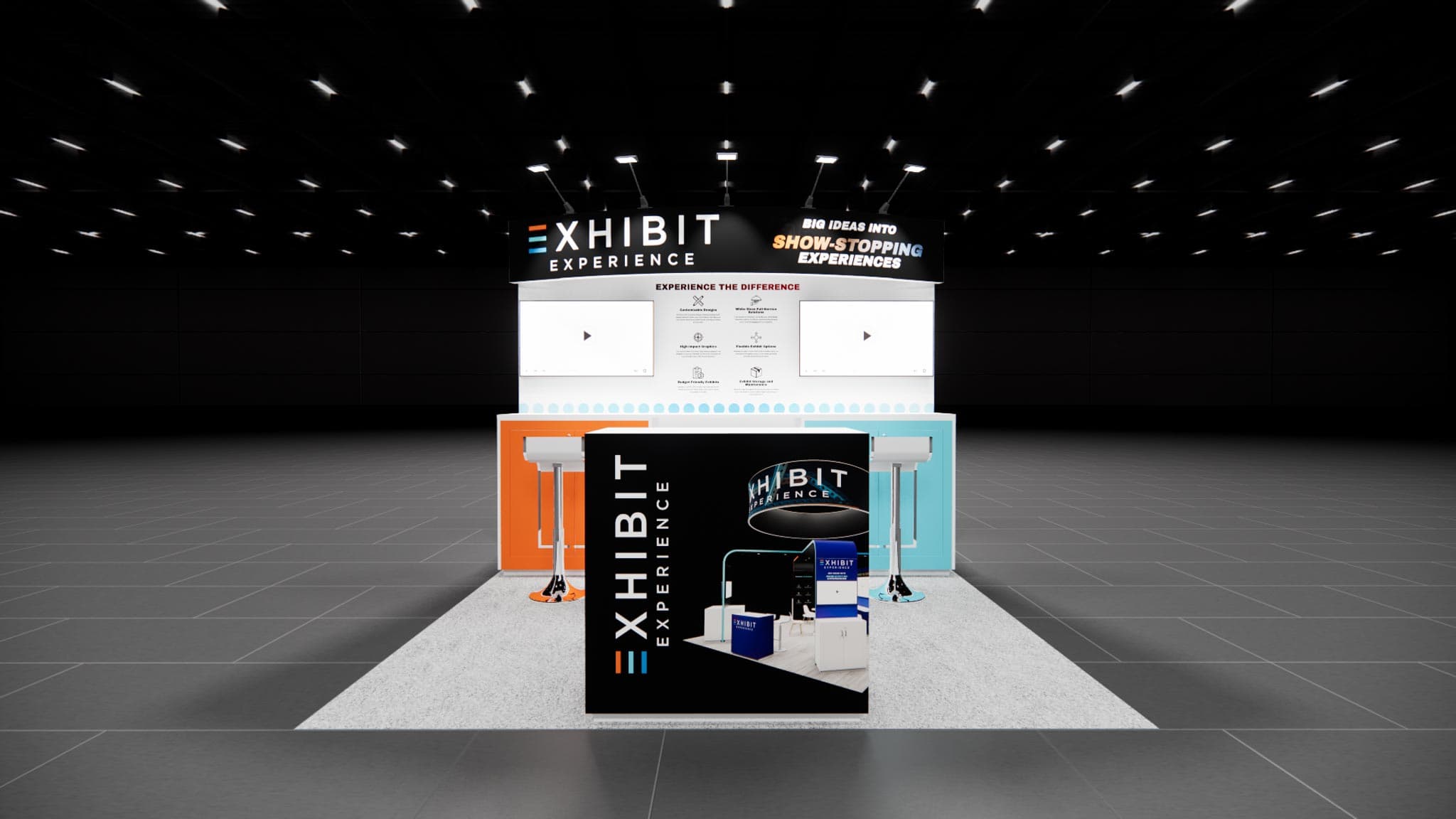 10 x 10 Affordable Trade Show Exhibit Rental Package – Option 7