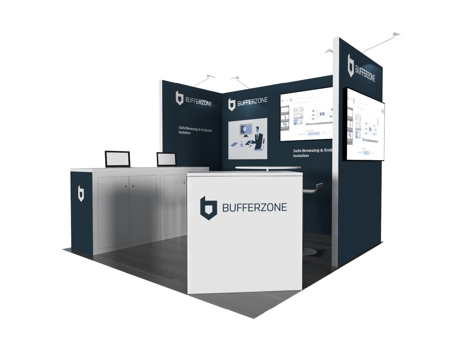 TPE24 10 x 10 Black Hat Trade Show Exhibit Rental