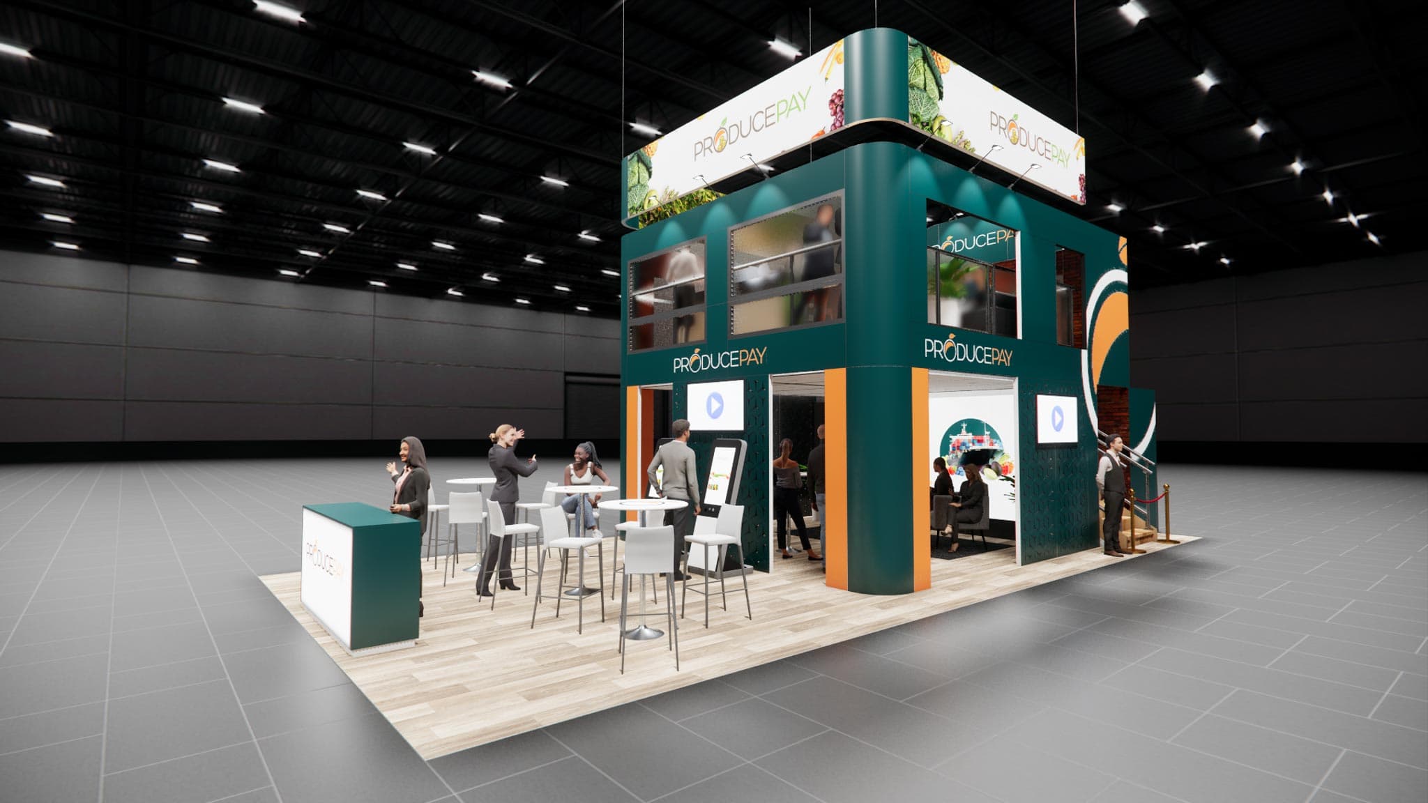 20 x 40 Trade Show Double Deck Exhibit Rental