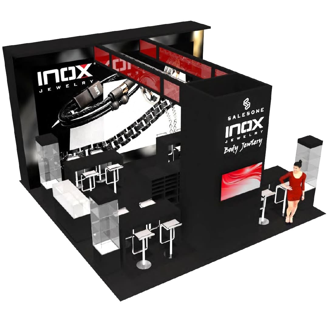 20 x 20 Jewelry & Fashion Trade Show Exhibit Rental