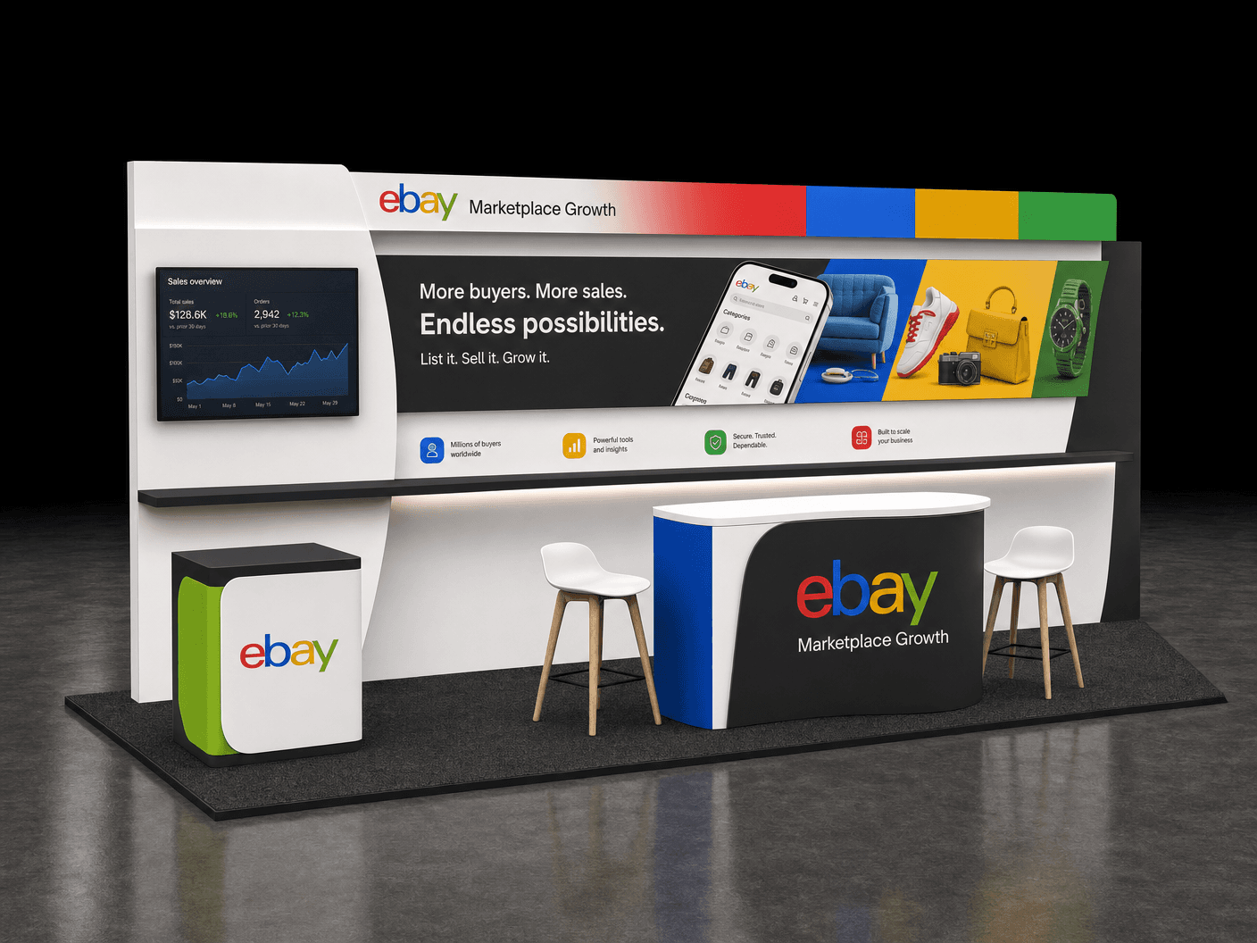 10 x 20 Orlando Trade Show Exhibit Rental 46
