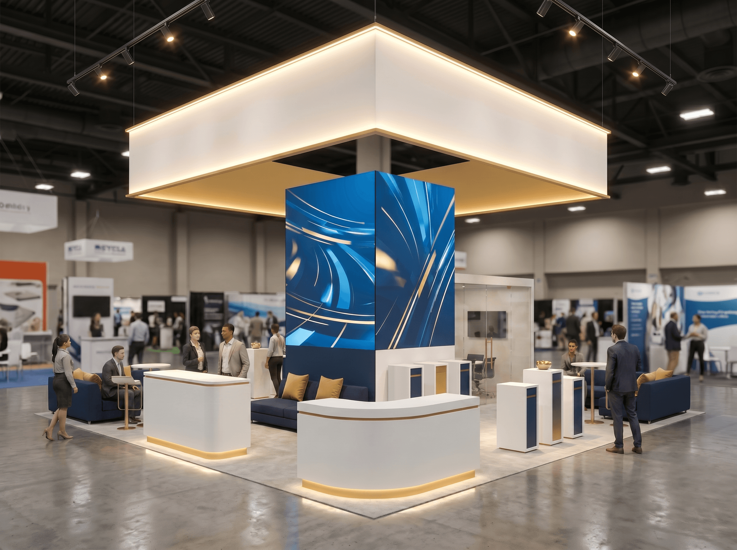 40 x 40 Double-Deck Exhibit Rental — SEMA Show, Las Vegas