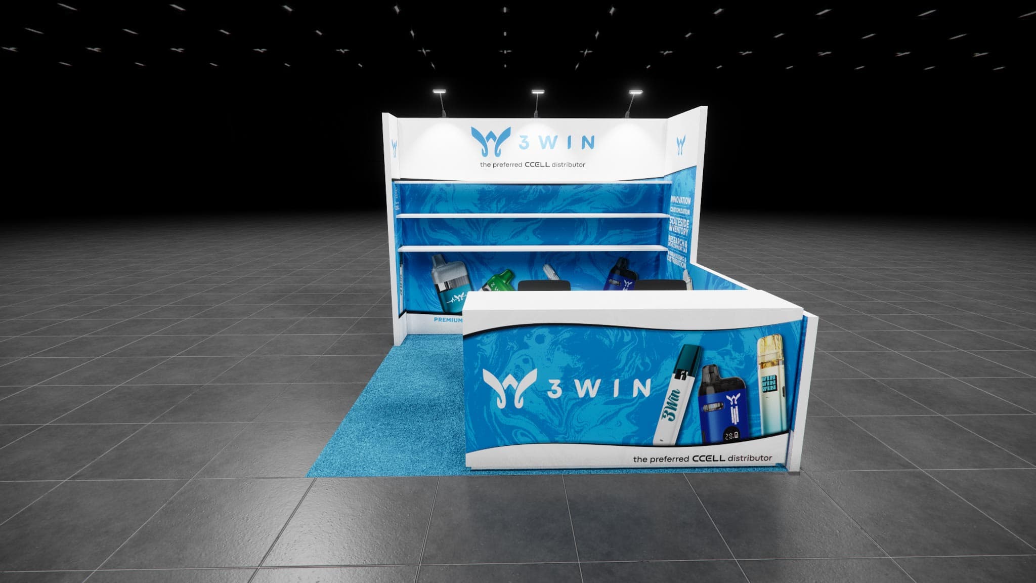 10 x 10 Inline Exhibit Rental — Coverings, Orlando