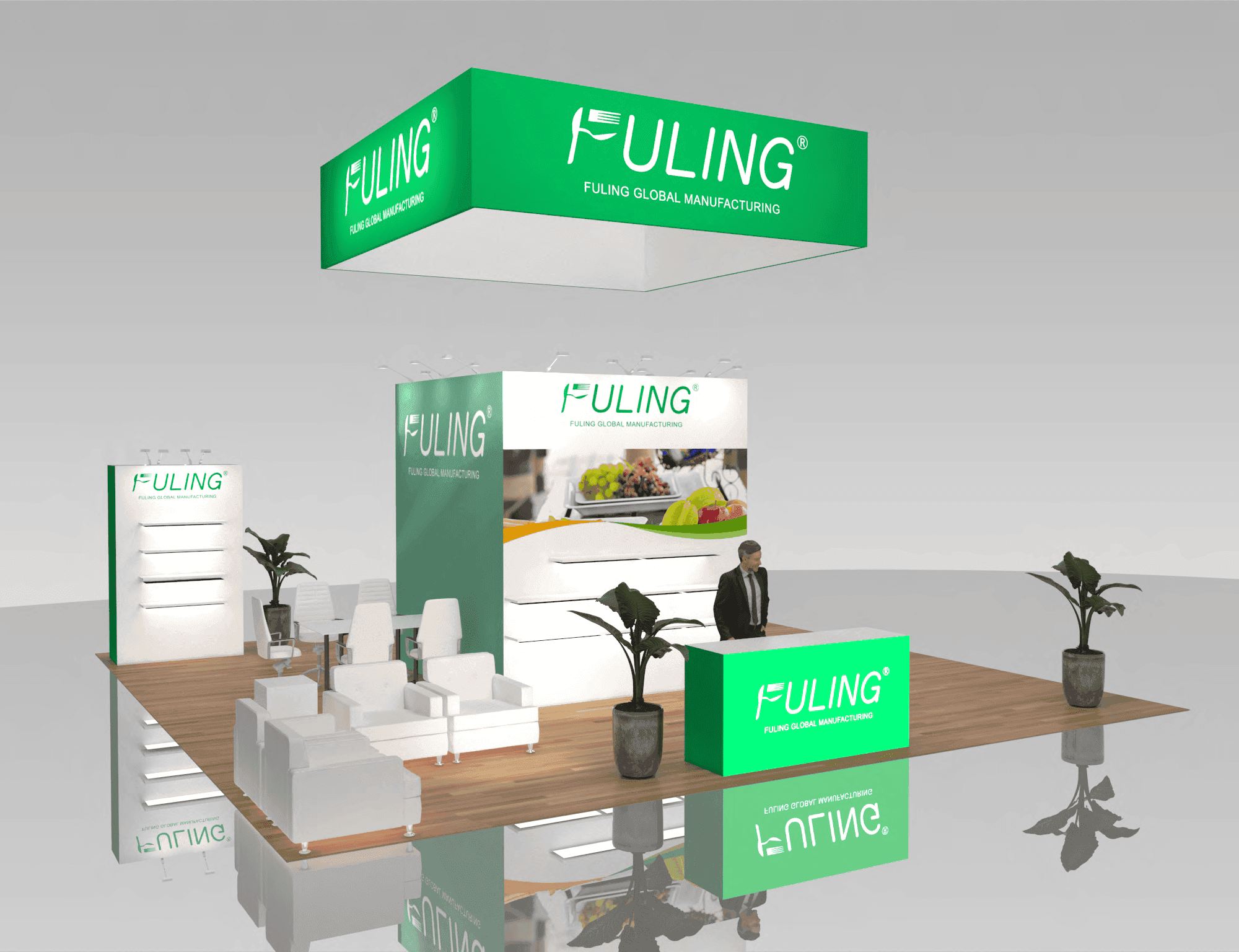 30×30 Exhibits representative exhibit 30 x 30 Island Exhibit Rental — IPPE, Atlanta