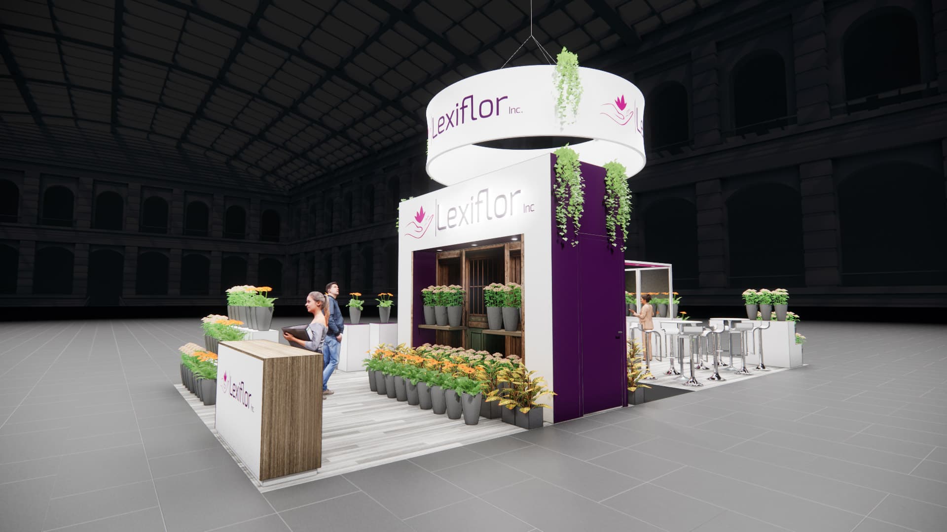 20 x 40 Island Exhibit Rental — OTC, Houston