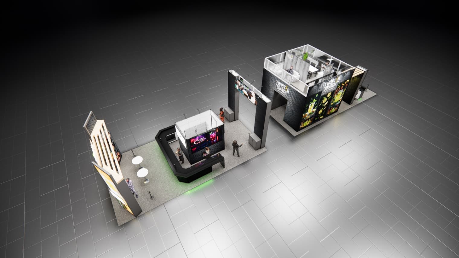 20 x 40 Island Exhibit Rental — OTC, Houston