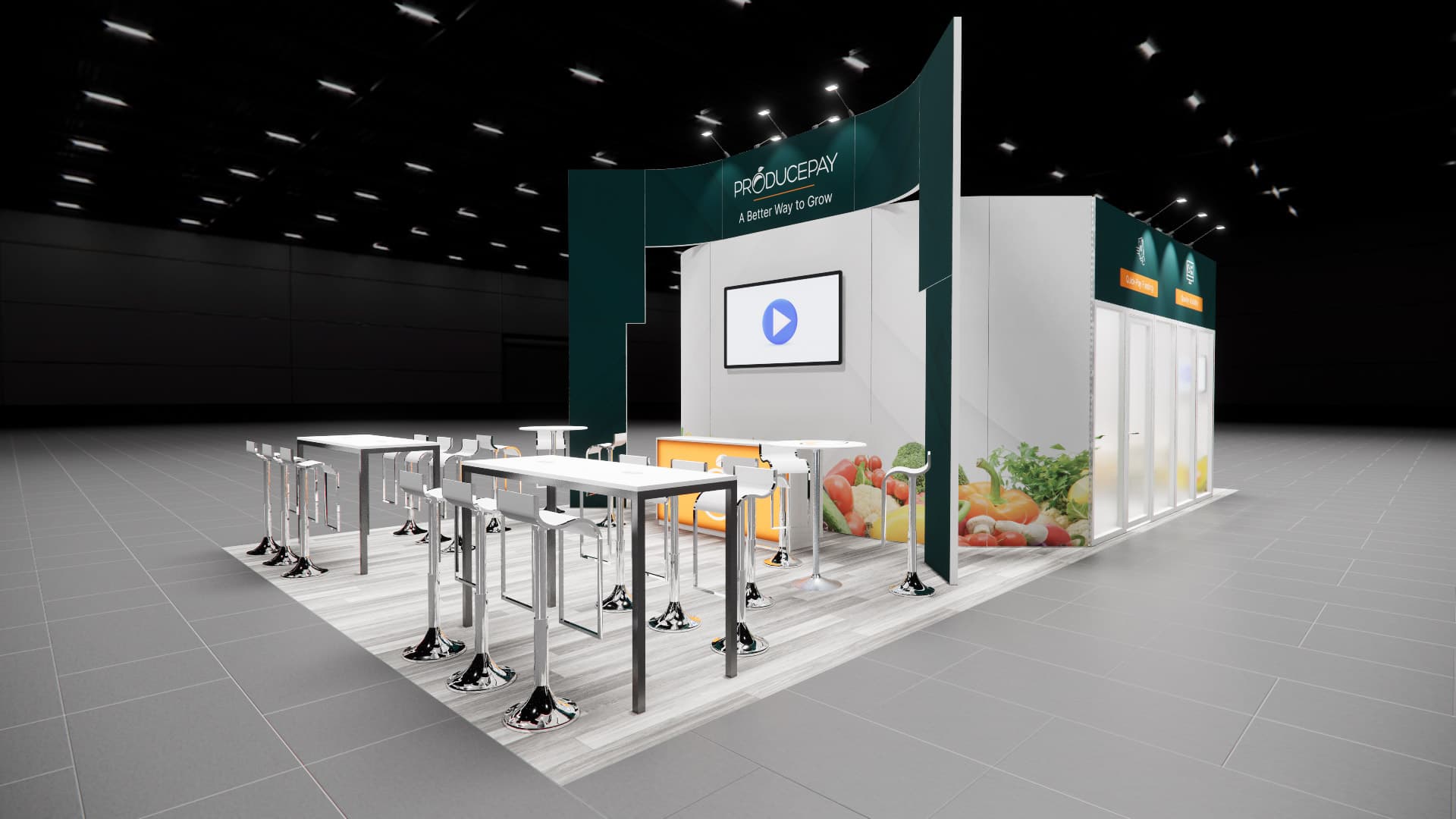 20 x 40 Island Exhibit Rental — OTC, Houston